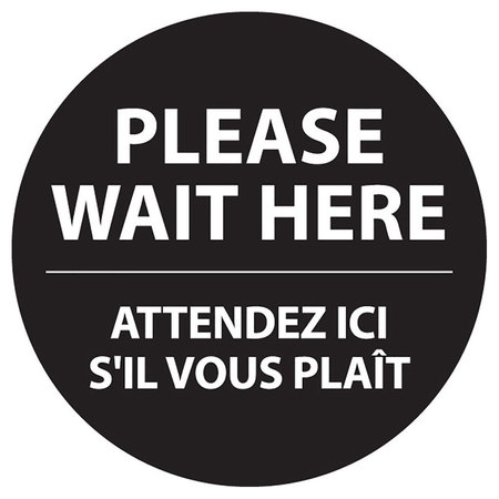 Please Wait Here - Bilingual, Black, 15, 8471BK